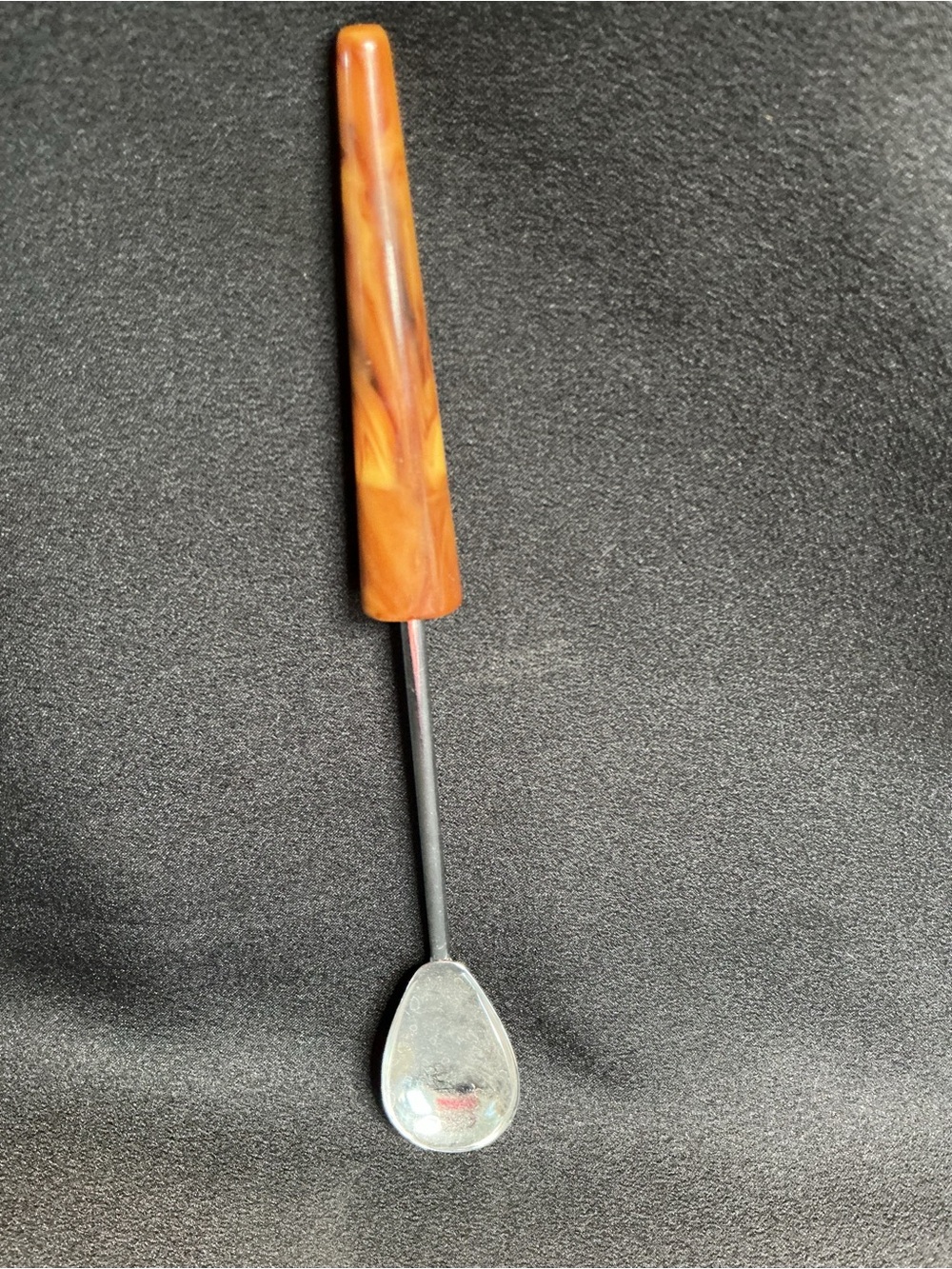 Vintage-Cocktail or Mixing Spoon with Butterscotch Bakelite Handle
